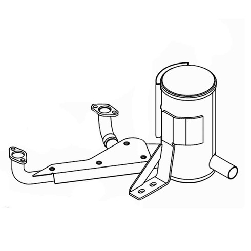 Hustler OEM 602872 MUFFLER GXV SERIES Hustler Original Part