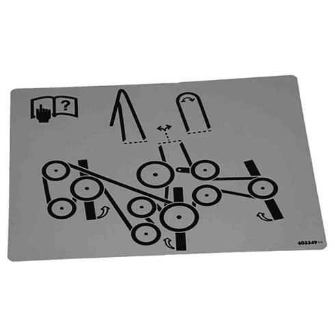 Hustler OEM 603349 BELT ROUTING 2 DECAL Hustler Original Part