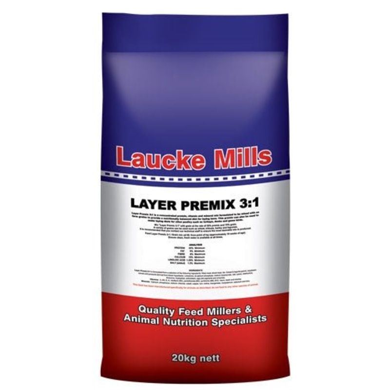 Laucke Layers Premix 3:1 20kg – Poultry Food