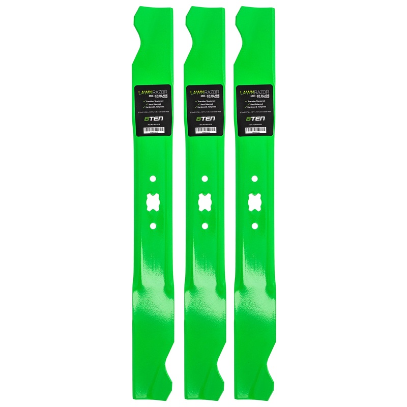 LawnRAZOR High Lift Blade For Craftsman Cub Cadet Columbia 742-0741 942-0741A 942-0741 01002810 | 3-PACK