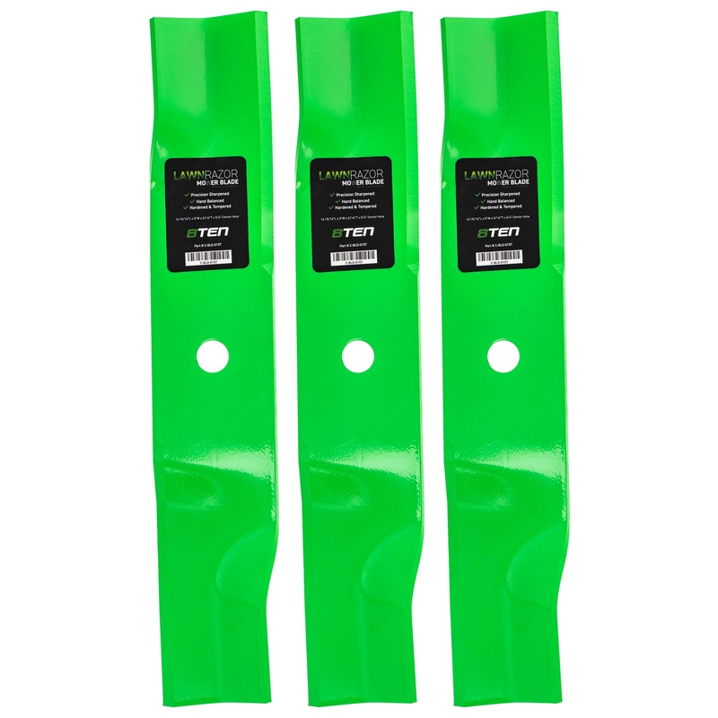 LawnRAZOR High Lift Blade For Cub Cadet Craftsman DeWalt 942-04417 02005017 1005336 01005336 | 3-PACK