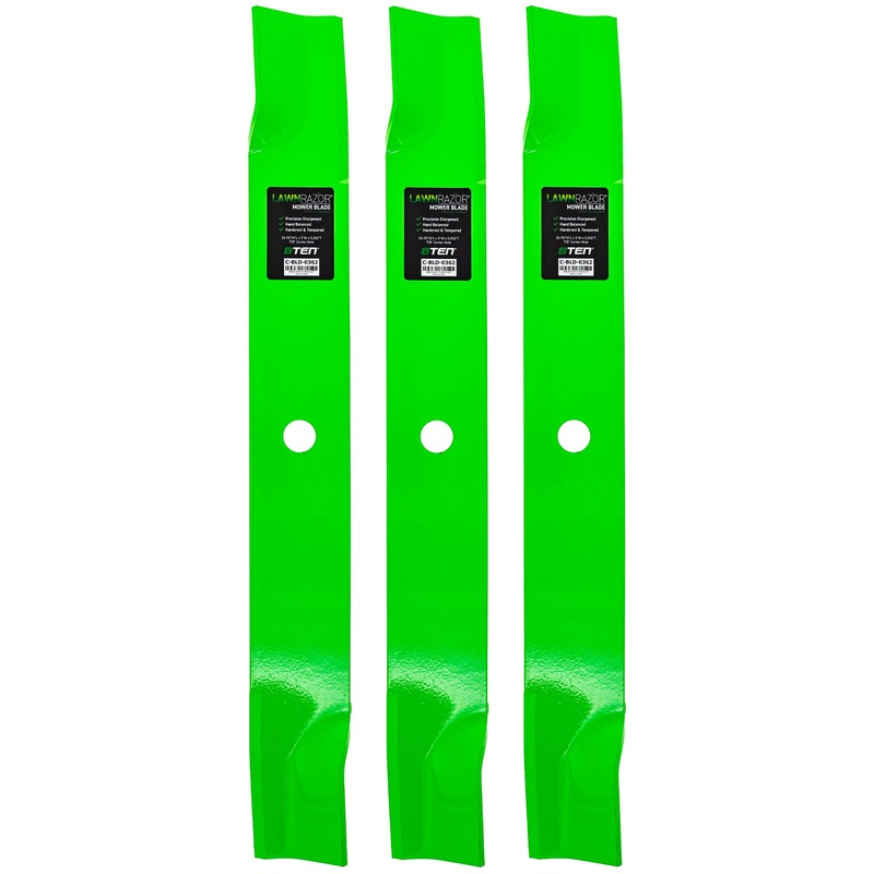 LawnRAZOR High Lift Blade For John Deere Scag TCU15882 M143749 M143159 | 3-PACK