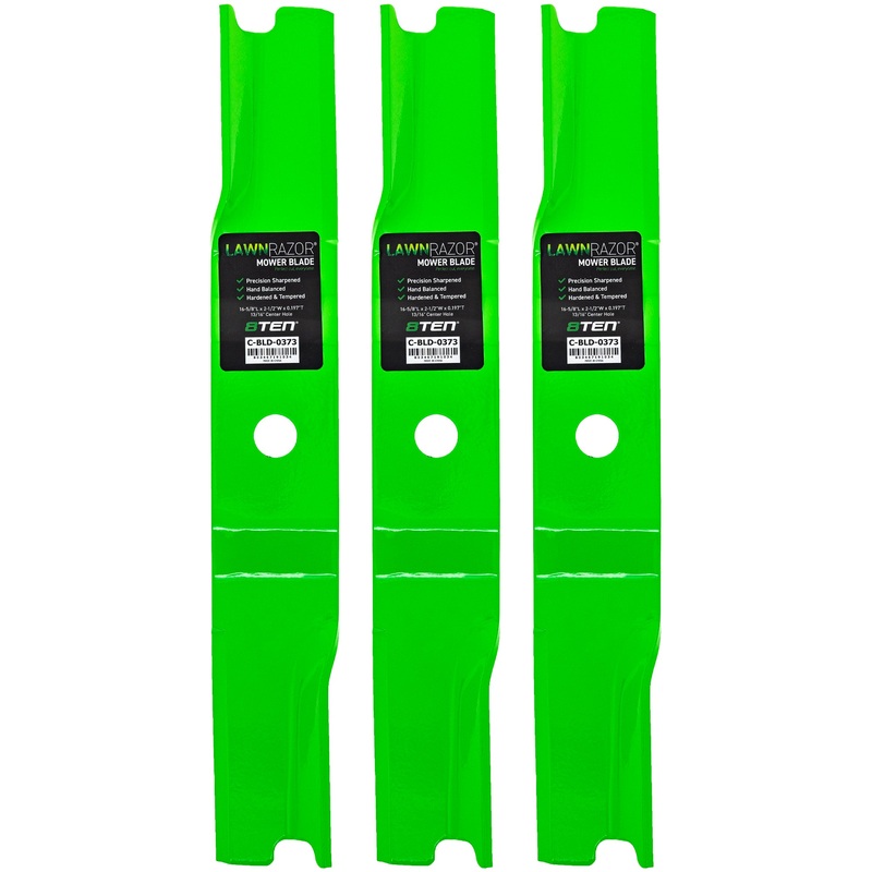 LawnRAZOR Medium Lift Blade For John Deere M111522 AM115442 | 3-PACK