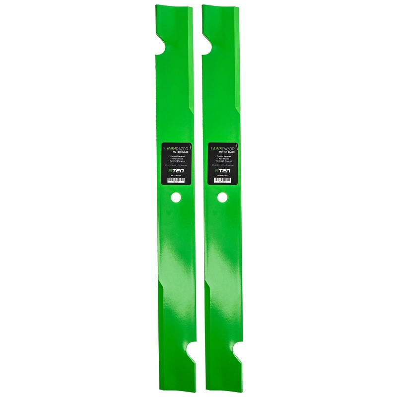 LawnRAZOR Notched High Lift Blade For Husqvarna Ferris RedMax 5102227S 5102227 5022476 112111-04 | 2-PACK
