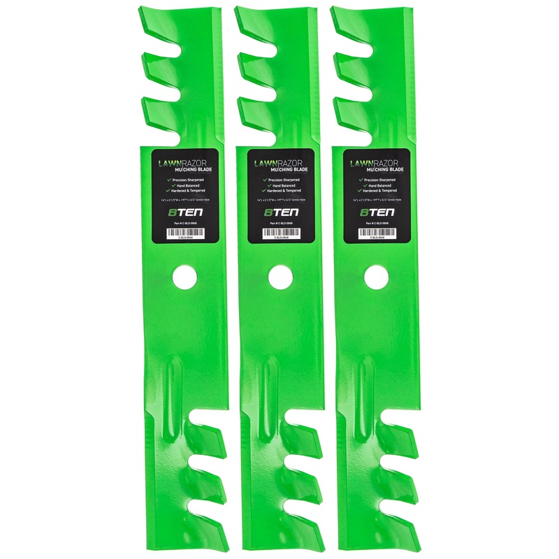 LawnRAZOR Toothed Blade For John Deere Sabre M41967 AM31100 M124343 | 3-PACK