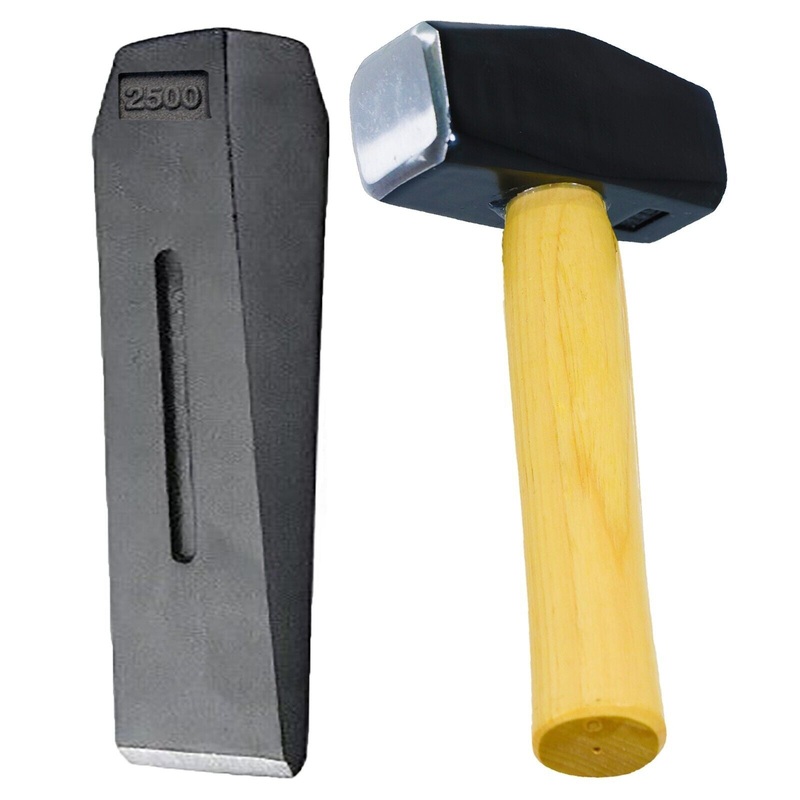 Log Splitter Lump Hammer Kit 6lb 10″ Chisel Wedge Wood Splitting Maul + 4lb Sledge Club
