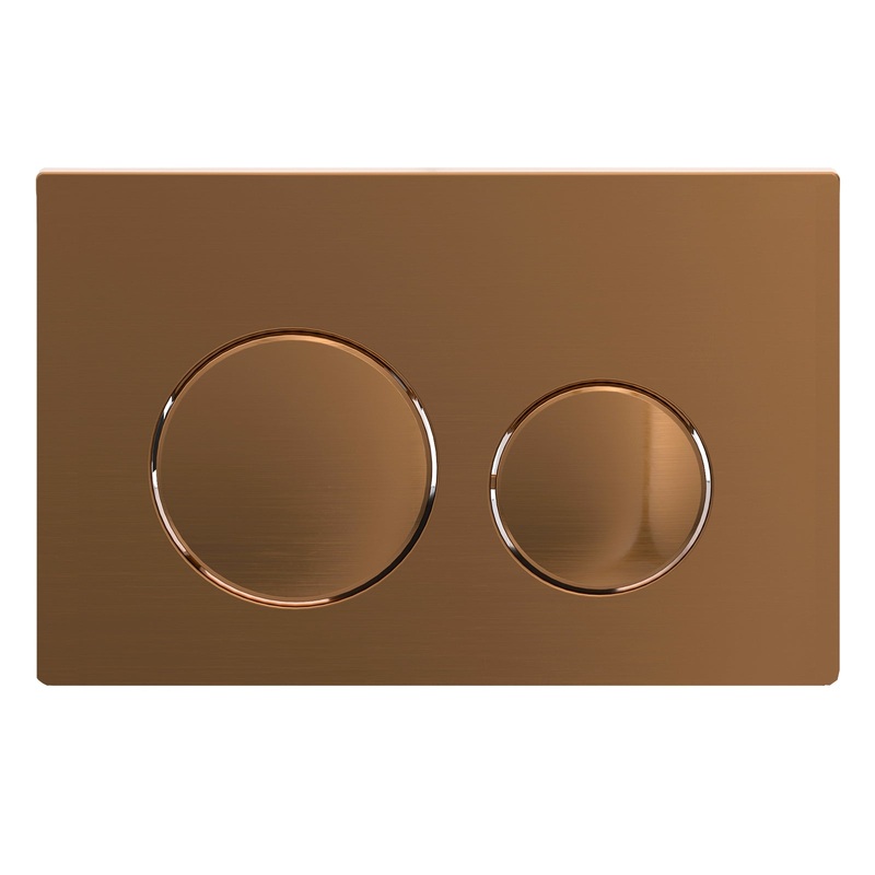 Luxury Flush Plate Kit for Skylo Concealed Toilet Cistern Wall Hung Frame (Brushed Copper, 245mm x 165mm)