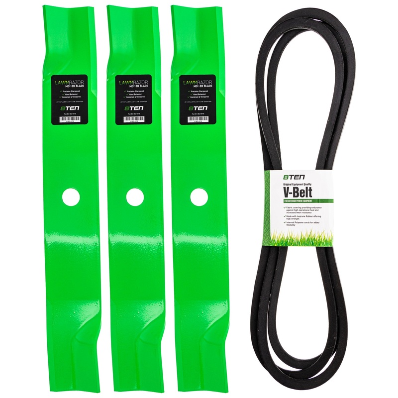 Mower Blades & Deck Belt Kit For John Deere MK1007809