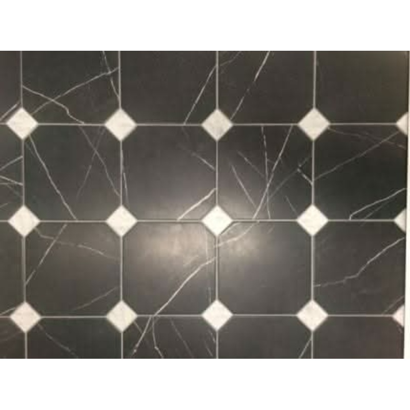 Octagon Marmol Tile | Negro | 1.20Y2/1m2 | 20x20cm | EQUIT094