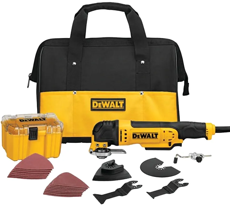 Dewalt DWE315K 3 Amp Oscillating Multi-Tool Kit Variable Speed, Quick-Change System w/ 29-Piece Accessory Set