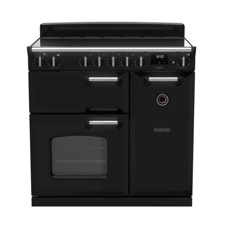 Rangemaster Classic 90cm Induction Rangecooker | Black | CL90EIPGBL/CM1