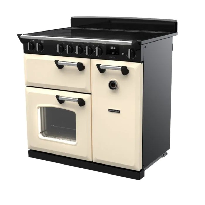Rangemaster Classic 90cm Induction Rangecooker | Pale Cream | CL90EIPPCR/CM1