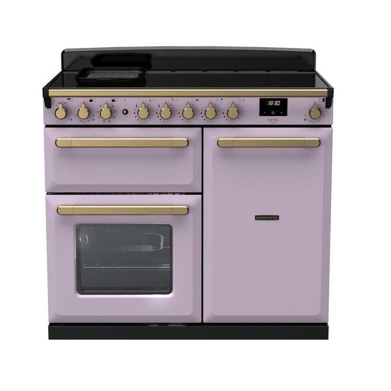 Rangemaster Estel Deluxe 100 | Induction | Heather | Antique Brass Trim | ESDL100EIPHTH/AB1