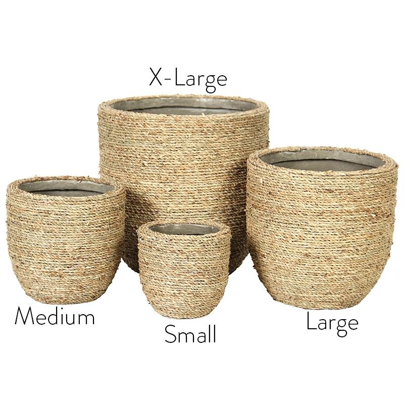 Ro-Grass Tapered Pot Natural – Large