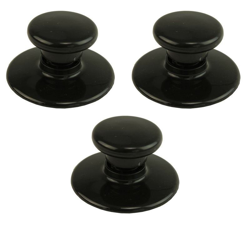 Round Universal Lid Knob x 3 for Slow Cooker Pot, Glass Saucepan – Heat Resistant Handle