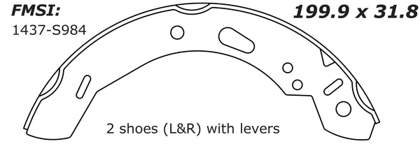 Porterfield Brake Shoes for 2014 FORD FIESTA- Rear Drum