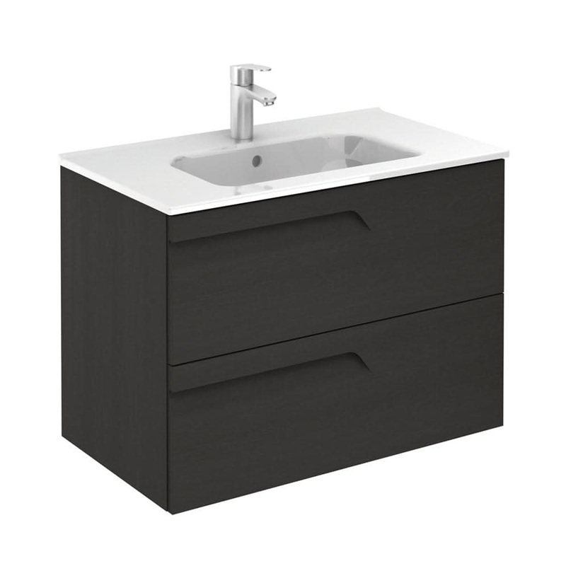 Sonas Brava Nature Grey 80 Vanity Unit & Slim Basin | SLMBR802DNG