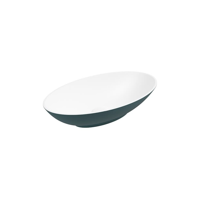 Sonas Skl Oval Wash Basin 600X350 White – Ocean Blue And Waste | UF0430