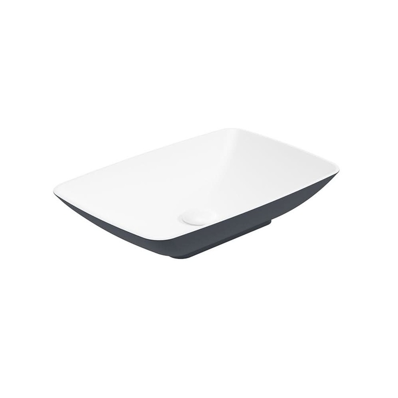 Sonas Skl Rectangle Wash Basin 600X400 White – Night Sky Blue And Waste | UF0437