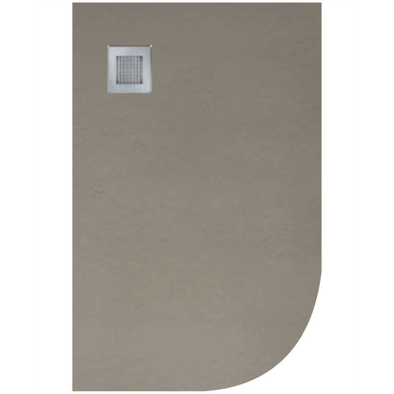 Sonas Slate Taupe 1000X800Mm Lh Offset Quadrant Shower Tray & Waste | NSLQ1080LHTP