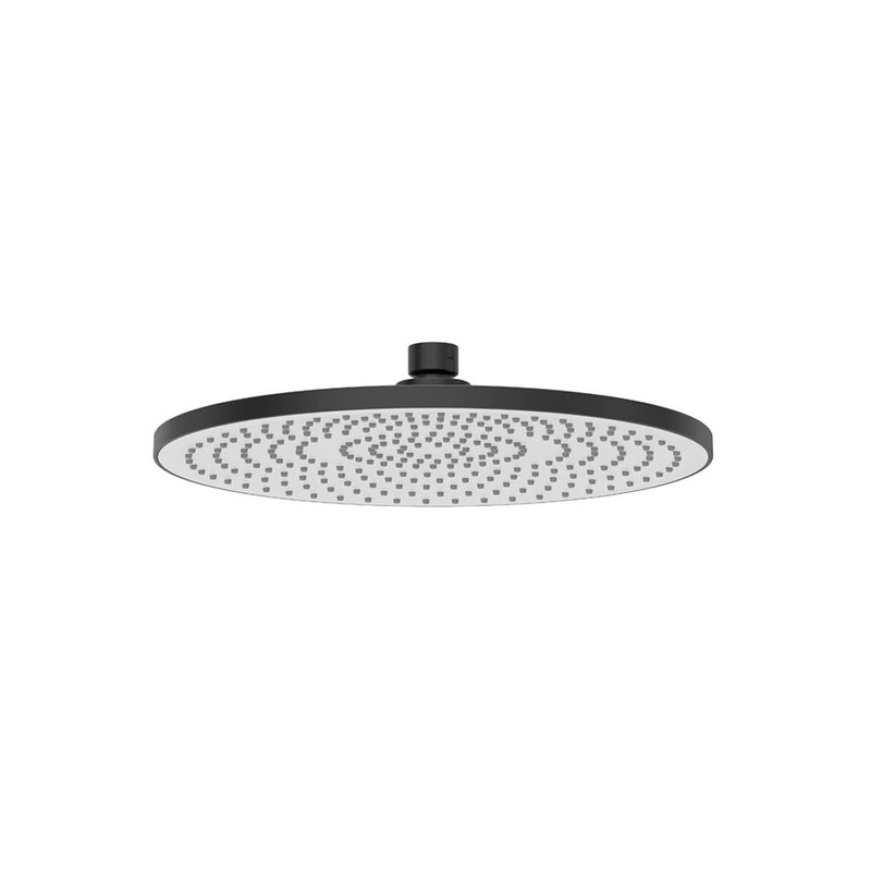 Sonas Sync Round 250Mm Abs White Face Plate Shower Head | Matt Black | USH0155