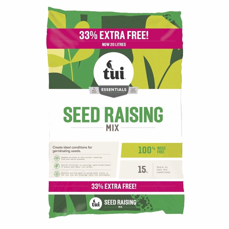 Tui Seed Raising Mix – 15L + 33% Extra FREE