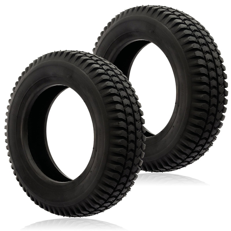 Tyre 3.00 x 8 Pneumatic Mobility Scooter Block Tread 300×8 3.00×8 8 inch Rim x 2