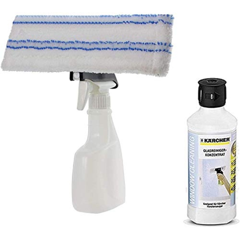 Window Cleaning Spray Bottle Kit + 500ml Glass Concentrate Cleaner compatible with Russell Hobbs