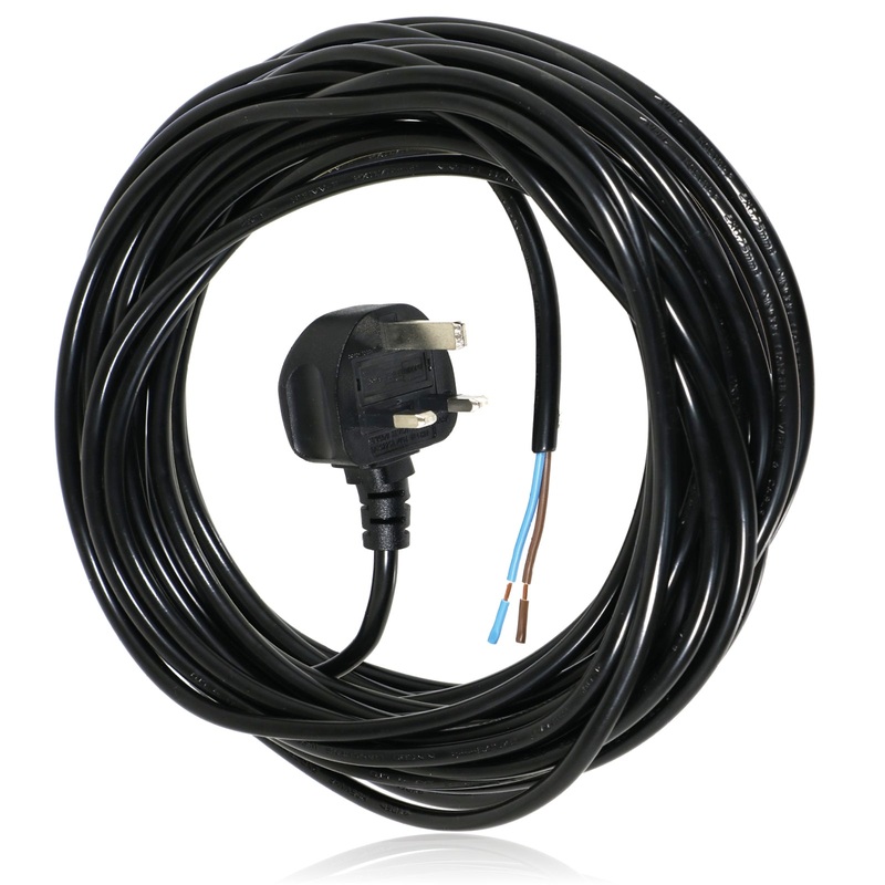 XL Extra Long 12M Metre Black Cable Mains Power Lead for Vax Vacuum Cleaner (UK Plug)