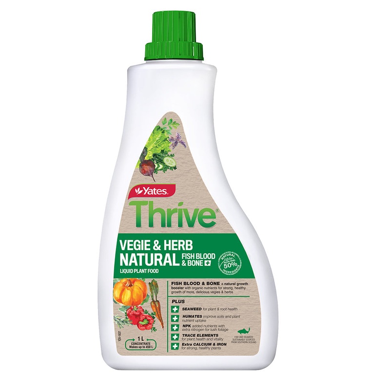 Yates Thrive Natural Vegie And Herb Liquid Fertiliser – 1L