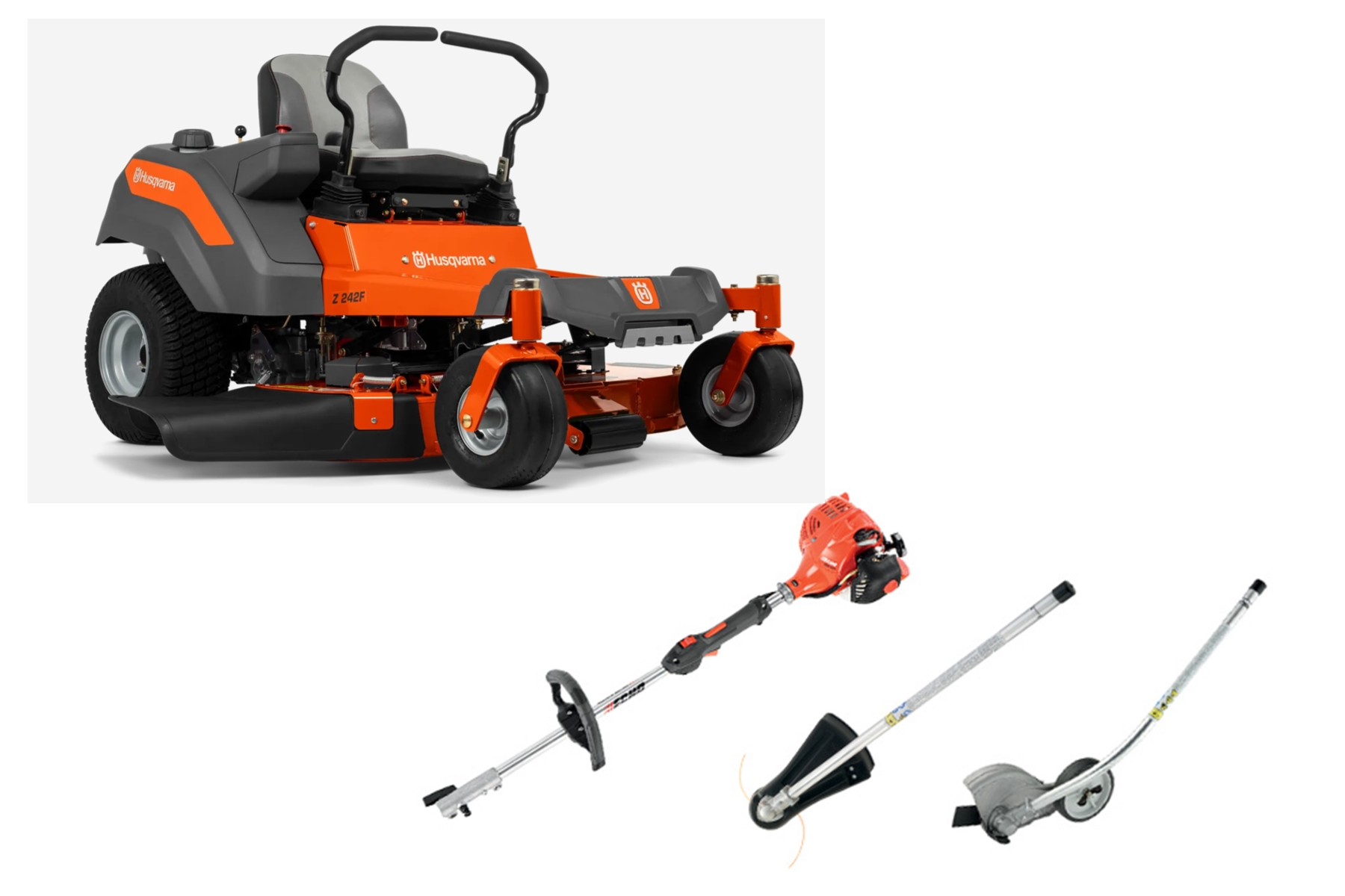 Husqvarna Z242F Zero Turn Mower Combo Deal PAS-225VP Trimmer