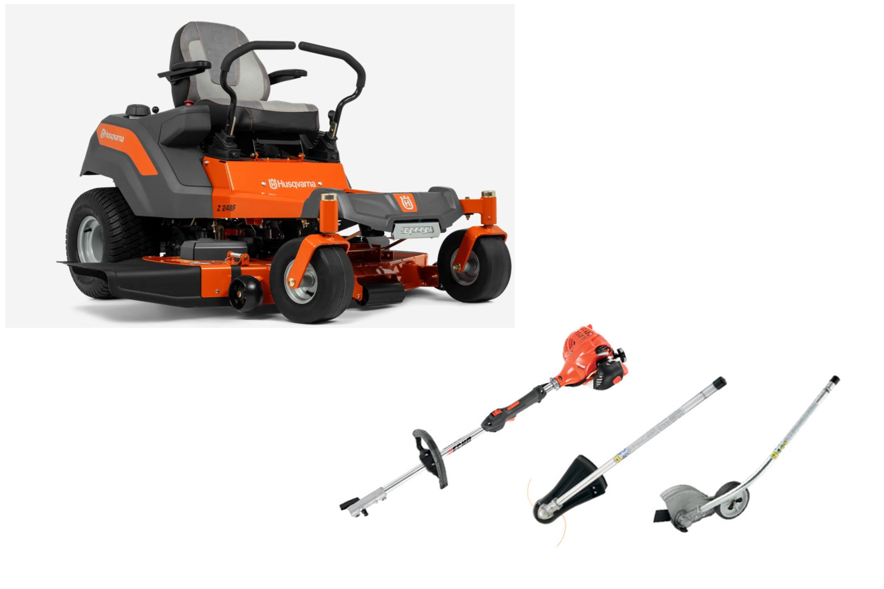 Husqvarna Z248F Zero Turn Mower Combo Deal PAS-225VP Trimmer